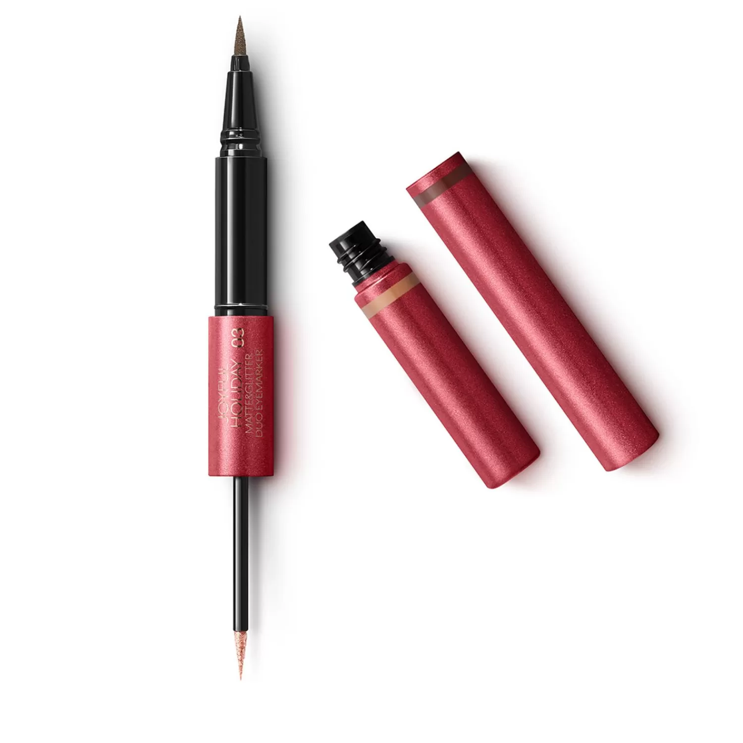 KIKO Milano Eyeliners-Joyful Holiday Matte&Glitter Duo Eyemarker 03 Brown & Copper Glitter